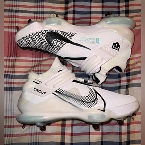 Nike Zoom Trout 7 Baseball Cleats White/Black Mens SZ 12